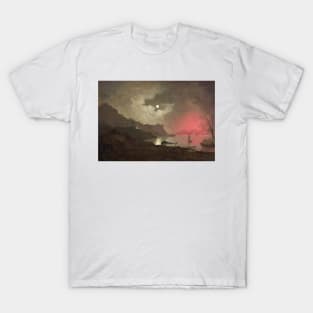 A View of Vesuvius from Posillipo, Naples by Joseph Wright T-Shirt